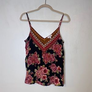 Eyeshadow Floral Spaghetti Strap Tank Top-Women’s Size Small-NWT